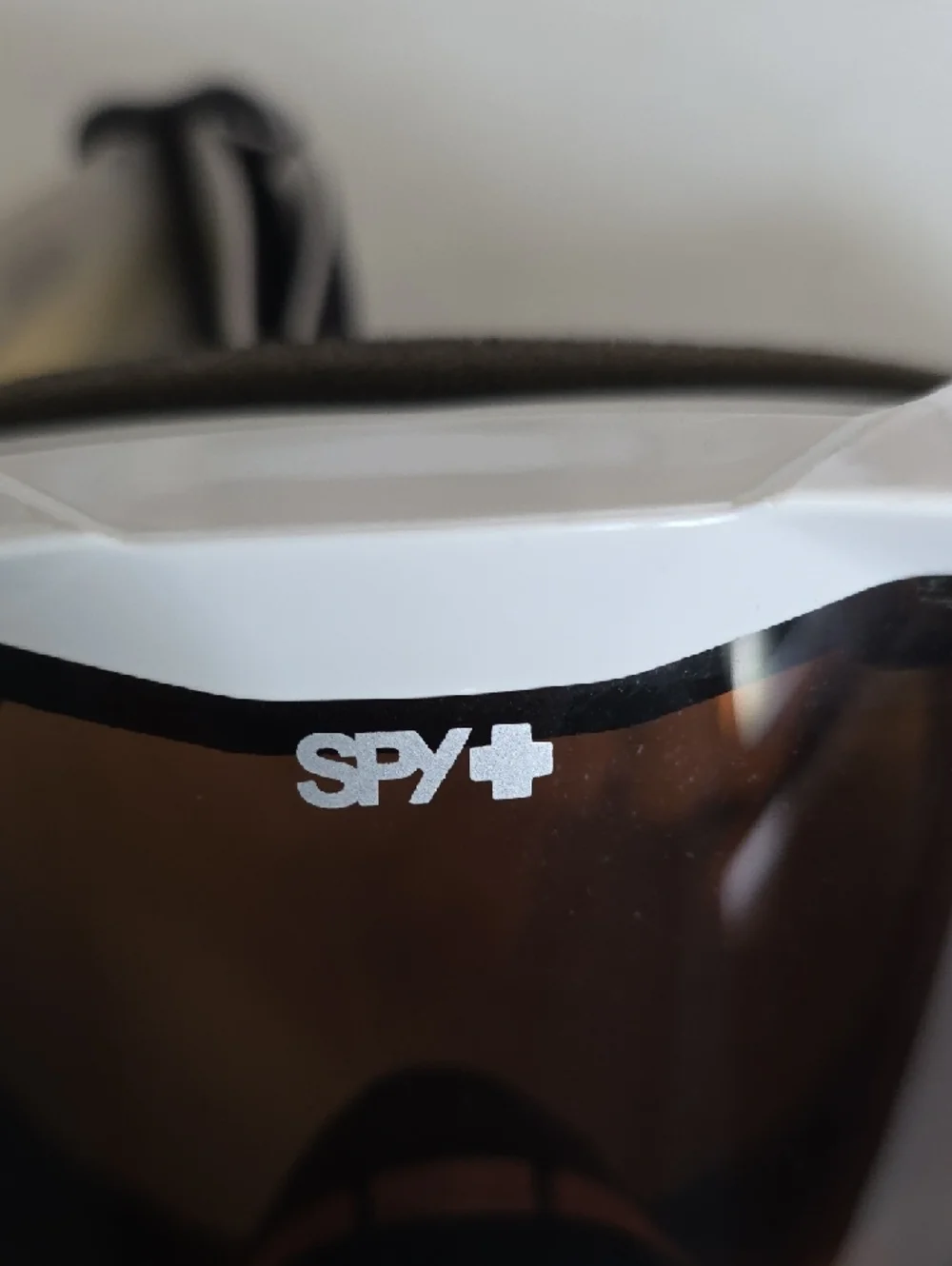 SPY White Snow Goggles with Brown Lens